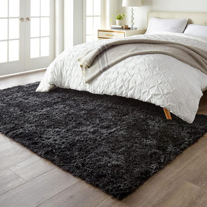 Ophanie Round Rugs 5Ft Ivory Circle Area Rug, Nursery Room Decor, Christmas Aesthetic Bedroom Home Circular Carpet 5 Foot, Fluffy Fuzzy Shag Plush Cream Living Room Rugs for Kids Boys Girls Teen Baby