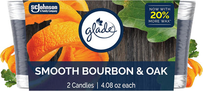 Glade 1-Wick Scented Candle Jar, Angel Whispers, Air Freshener Infused with Essential Oils, 4.08 Oz, 2 Count
