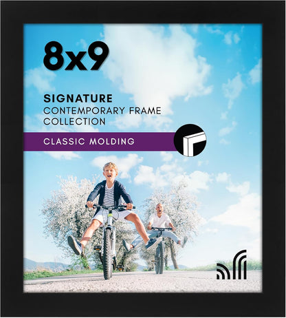 Americanflat 12x18 Poster Frame with Shatter-Resistant Glass - Signature Collection - Gallery-Style Frames Made of Engineered Wood - Photo Frame for Wall Display - Black - Colors B