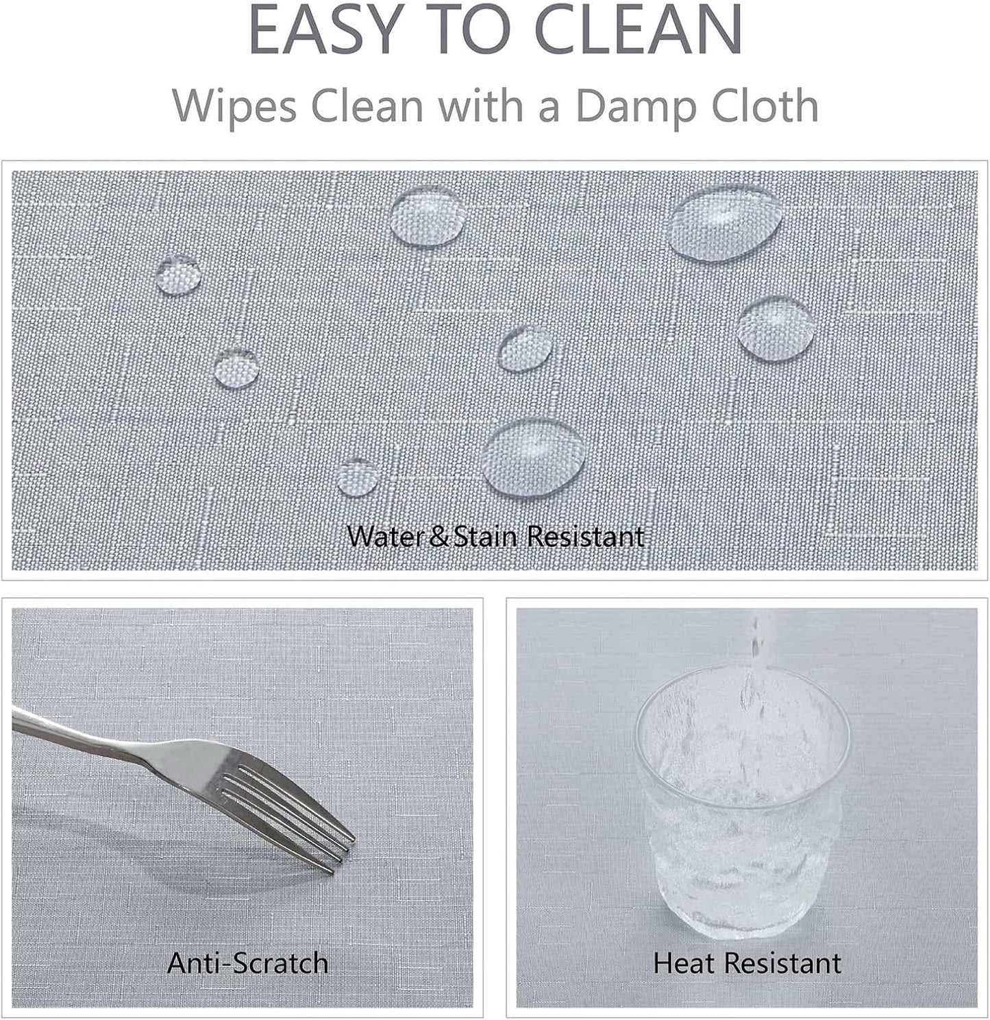 Veblandy Rectangle Tablecloth Waterproof Linen Textured Table Cloth Stain and Wrinkle Resistant Washable, Decorative Fabric Table Cover for Dining, Party and Camping (Sage Green, 52 * 70)