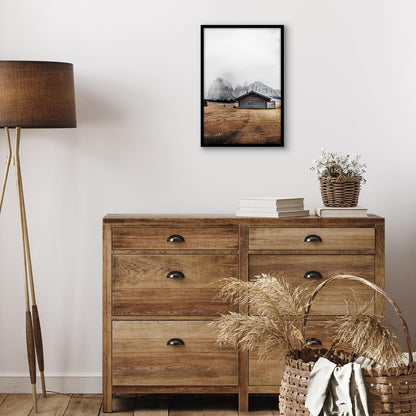 Americanflat 24x36 Poster Frame with Polished Plexiglass - Streamline Collection - Thin Border Picture Frame for Wall Display - Hanging Hardware Included - Black - Colors D