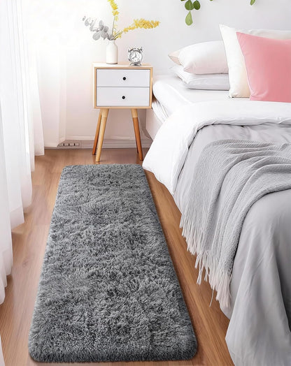 Ophanie Round Rugs 5Ft Ivory Circle Area Rug, Nursery Room Decor, Christmas Aesthetic Bedroom Home Circular Carpet 5 Foot, Fluffy Fuzzy Shag Plush Cream Living Room Rugs for Kids Boys Girls Teen Baby