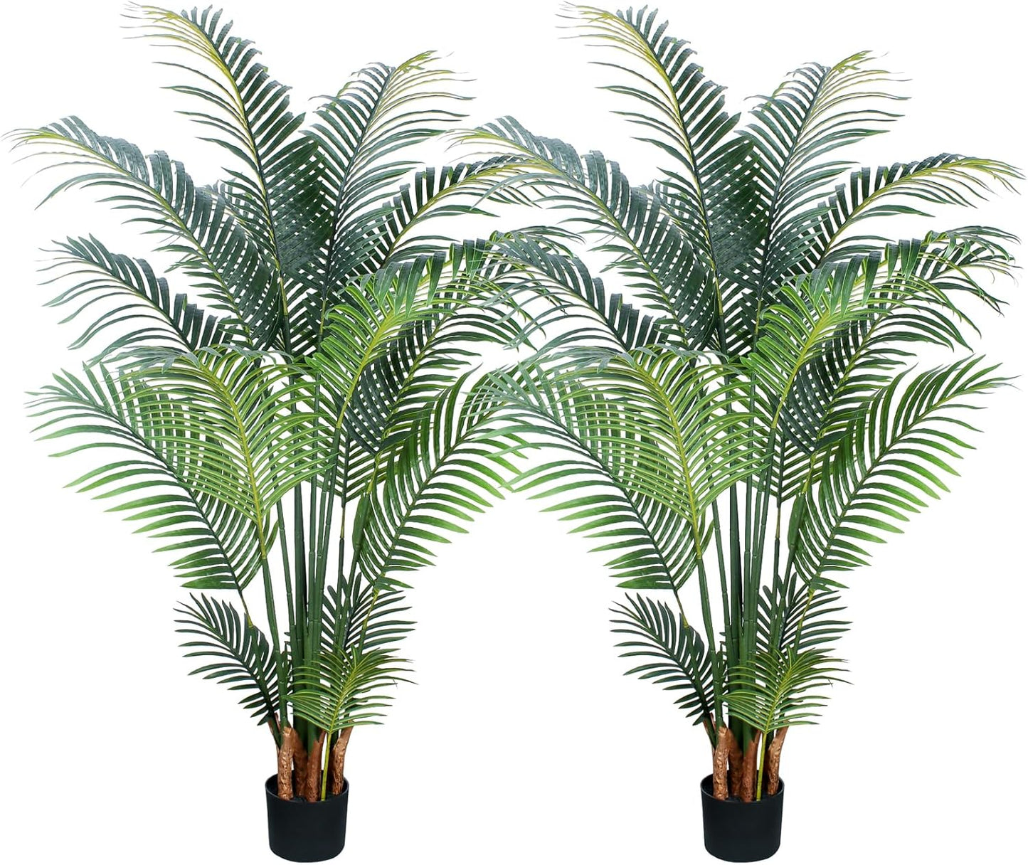 YEPDIN 6 Ft Artificial Tropical Palm Tree With 24 Removable Leaves - Large Faux Plant for Indoors and Outdoors, Silk Housewarming Gift, K185