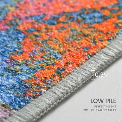 Ompaa 2x6 Rug Runners for Hallways Kitchen Runner Rug Non Slip Washable Grey Long Runner Rugs with Rubber Backing Soft Abstract Carpet Runner for Hallways, Kitchen, Bedroom, Bathroom, Entryway - Colors B