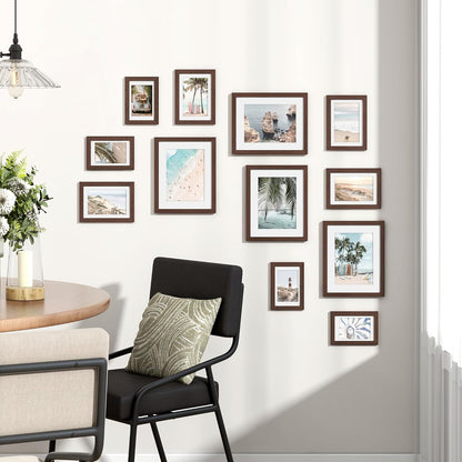 Venusmiles 20 Pack Picture Frames Collage Wall Decor, Gallery Frame Set for Wall Mounting or Tabletop Display, Multi Sizes Including 4pcs 8x10, 8pcs 5x7, 8pcs 4x6, Oak