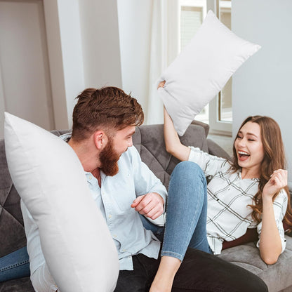 Utopia Bedding 18x18 Pillow Inserts, Set of 2, White – Indoor Decorative Throw Pillows for Bed, Sofa & Couch – Soft, Supportive & Fluffy Cushion Inserts