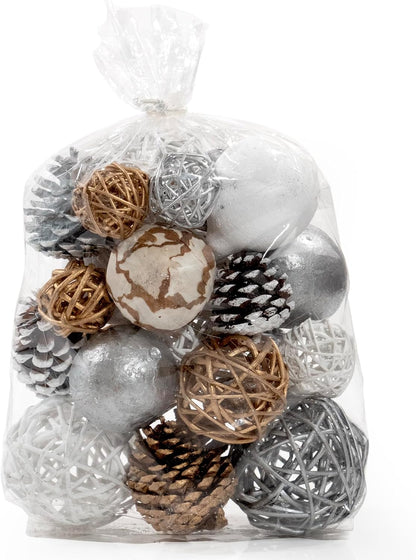 ANDALUCA Decorative Balls Bag Bowl Filler Home Decor (Beige)