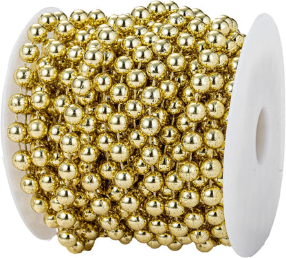 3mm Millet Beads Crafts Faux Pearl Beads Garland Pearl Bead Roll Strand of Pearls to Decorate Floral Centerpieces Wedding Party Favor Christmas Tree(33 Feet Ivory)