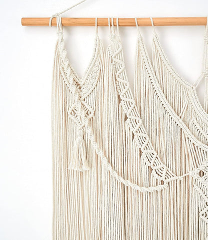 Mkono Macrame Wall Hanging Boho Home Decor Chic Woven Decoration for Bedroom Living Room Apartment Dorm Gallery Perfect Handmade Christmas Gift Ideas, 1 Pack, Large Size, 36"x35"