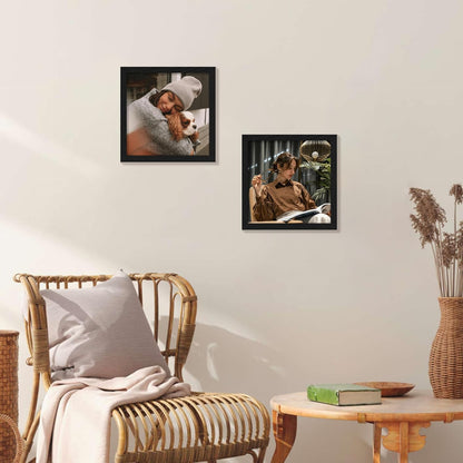 Vittanly 11x14 Picture Frame, Display Pictures 8x10 with Mat or 11x14 without Mat, Photo Frame for Wall Mounting, Black, 1 Pack - Colors A