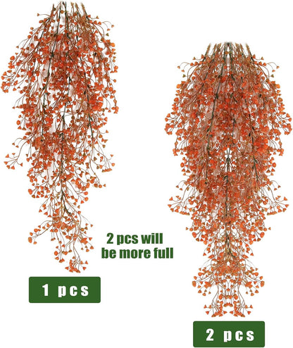 RECUTMS Fake Hanging Plants Artificial Ferns for Outdoor Hanging Faux Plants Vine Ivy Faux Fern Hanging Vines Wall Plants for Home Garden Party Wedding Decor (White 4P)