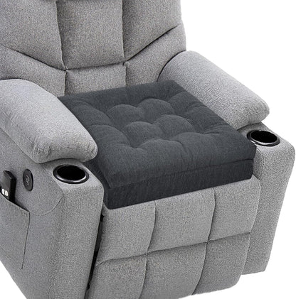 Recliner Cushions for Elderly, 20x20x5 Inch Thick Chair Cushion Patent Design Soft Tufted Dual Layer Booster Seat Cushions for Seniors Recliner Risers Taupe 1P