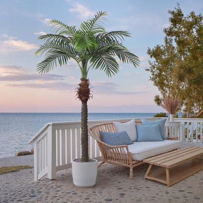 YEPDIN 6 Ft Artificial Tropical Palm Tree With 24 Removable Leaves - Large Faux Plant for Indoors and Outdoors, Silk Housewarming Gift, K185