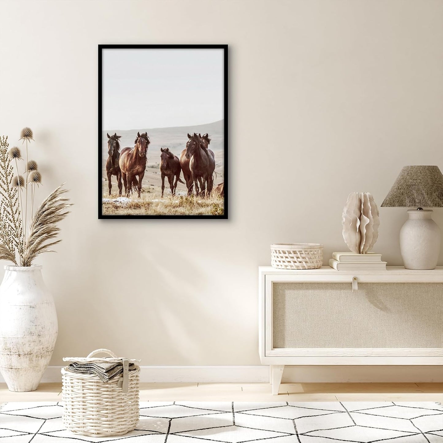 Americanflat 24x36 Poster Frame with Polished Plexiglass - Streamline Collection - Thin Border Picture Frame for Wall Display - Hanging Hardware Included - Black - Colors A