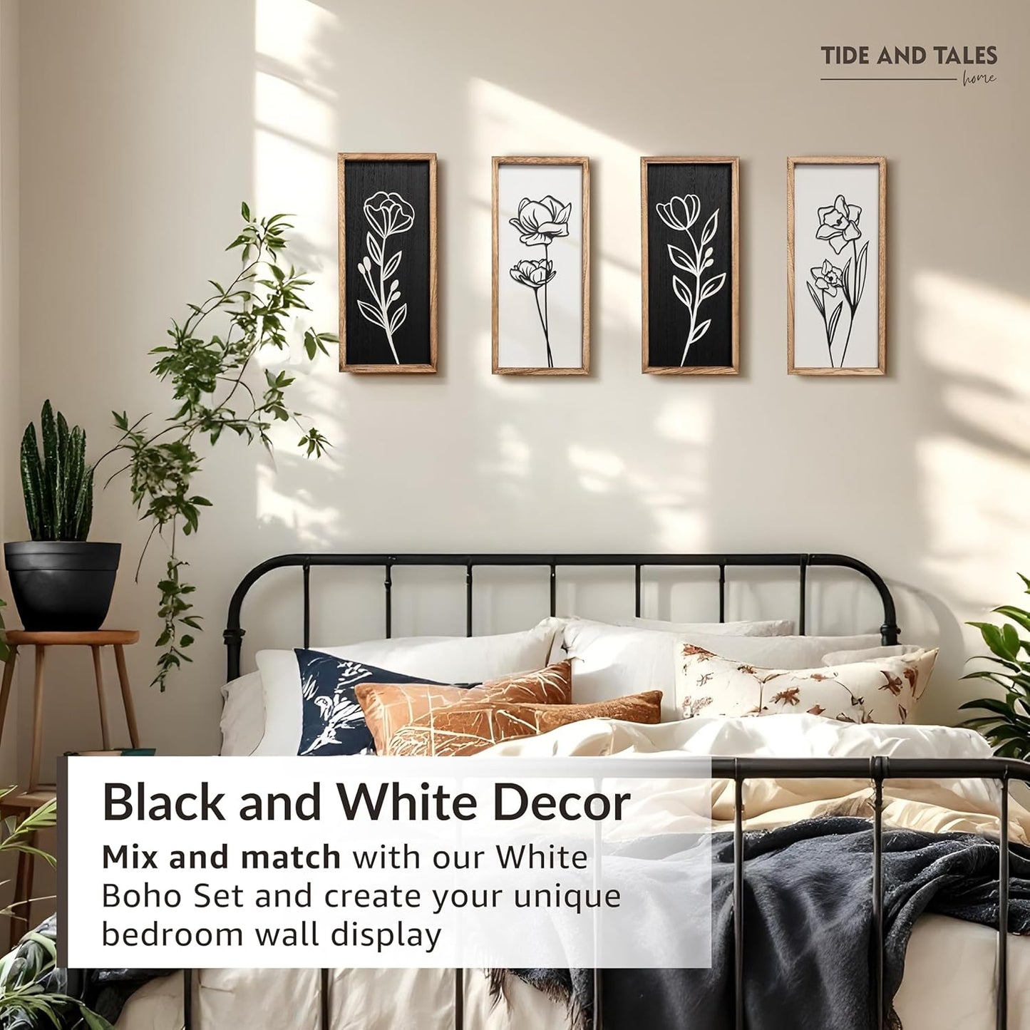 3D Floral Green Wall Art (Set of 2) Lightweight, Wooden Ready-to-Hang Boho Framed Wall Art for Bathroom, Bedroom, Living Room or Office – Premium Sage Green Farmhouse Decor – Gift-Boxed