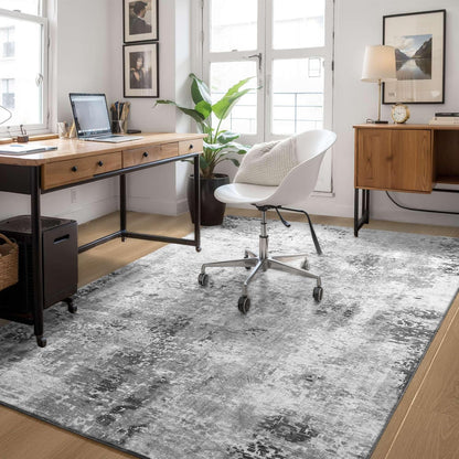 Ompaa 2x6 Rug Runners for Hallways Kitchen Runner Rug Non Slip Washable Grey Long Runner Rugs with Rubber Backing Soft Abstract Carpet Runner for Hallways, Kitchen, Bedroom, Bathroom, Entryway - Colors B
