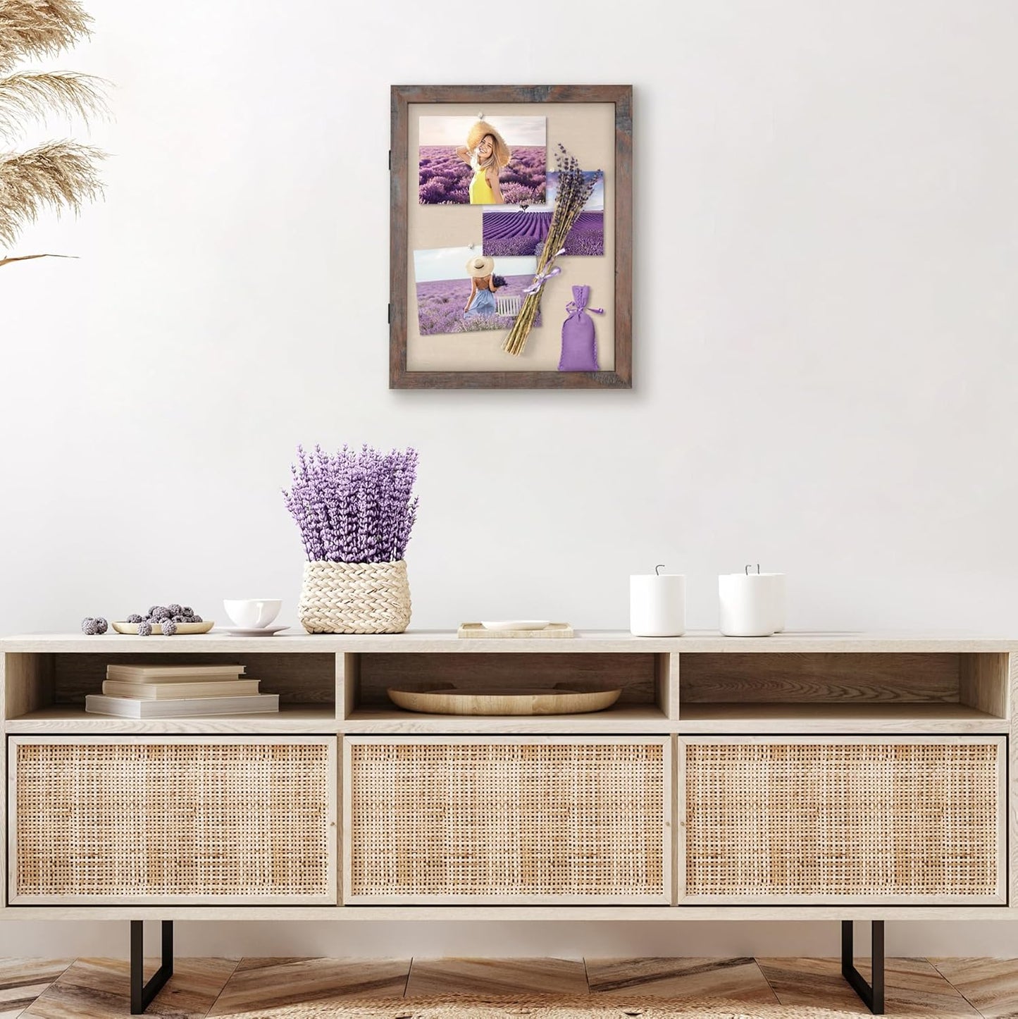 Americanflat Front Opening 11x14 Shadow Box Frame with Shatter-Resistant Glass - Silhouette Collection - Shadow Box Display Case for Tabletop and Wall Display - Black