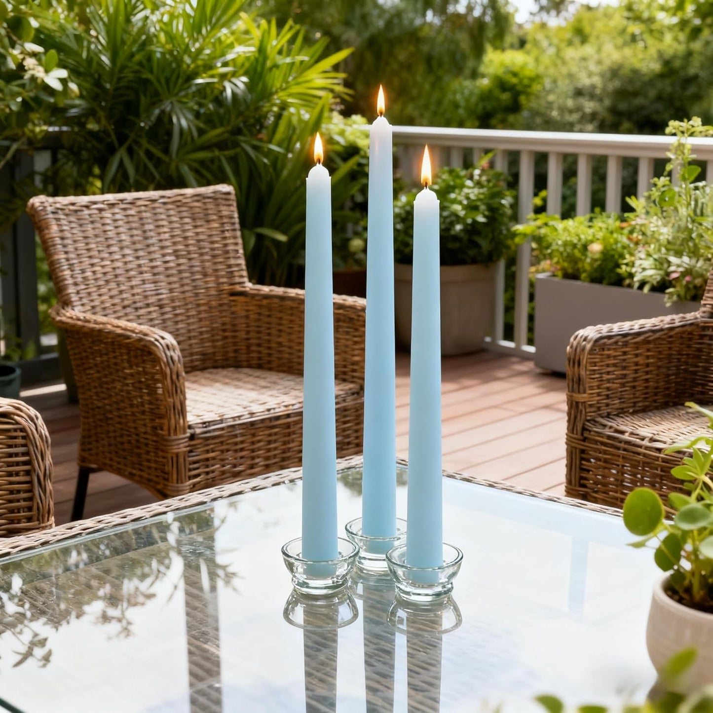12-Pack Olive Green Taper Candles, 10 Inch Unscented Dripless Candlesticks, Long-Lasting Burn Time of 7-8 Hours, Perfect for Christmas Home Décor Spring and St. Patrick's Day