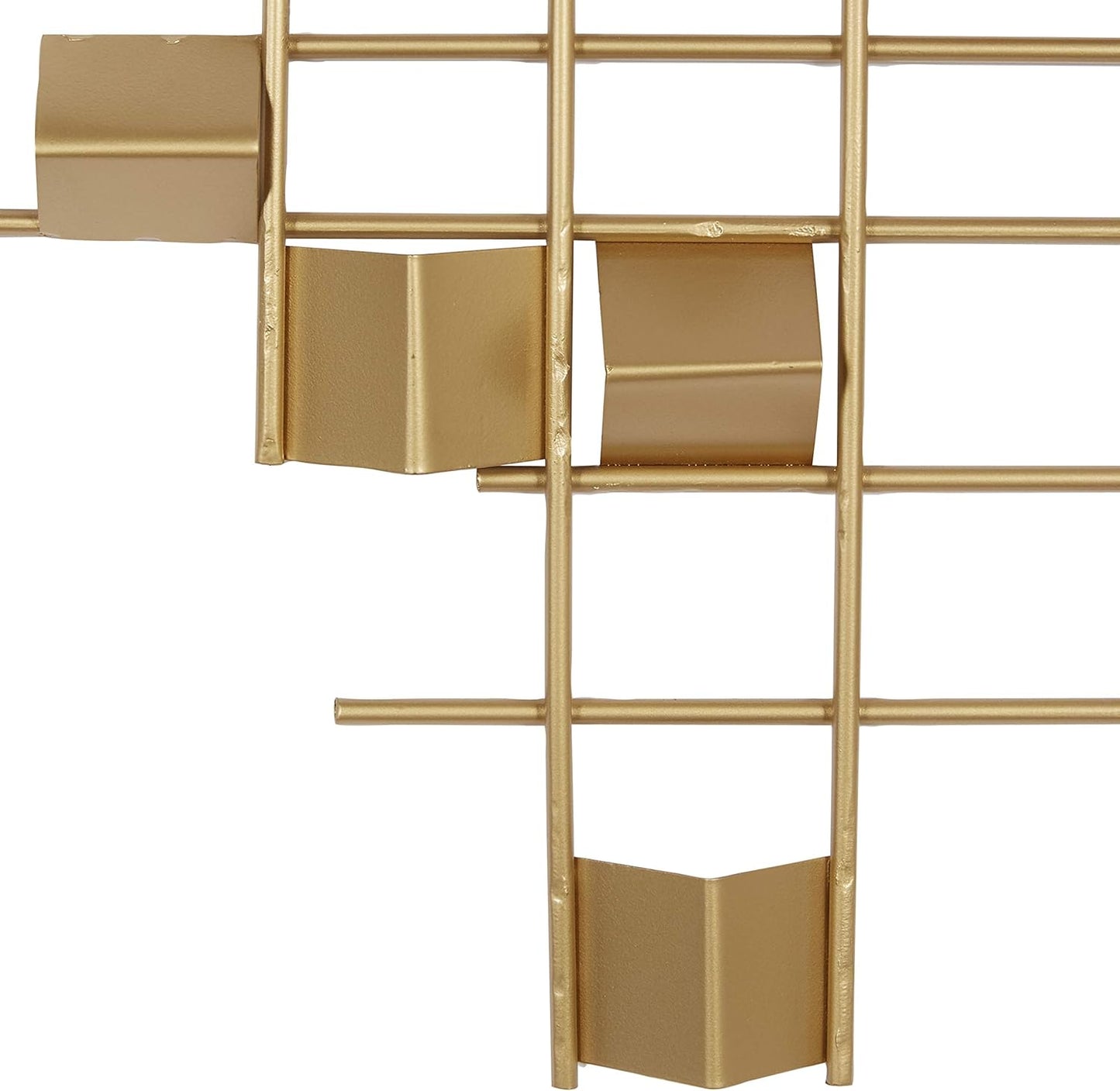 CosmoLiving by Cosmopolitan Metal Geometric Home Wall Decor 3D Stripe Wall Sculpture, Wall Art 36" x 1" x 23", Gold