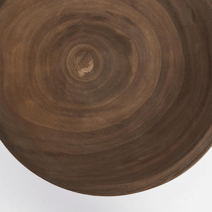 DN DECONATION Oak Wood Black Decorative Bowl-9.25x5.51 Inch Small Bowl for Entryway Key, Fruit, Candy with feet, Boho Farmhouse Home Decor for Dining Room, Coffee Table Centerpiece