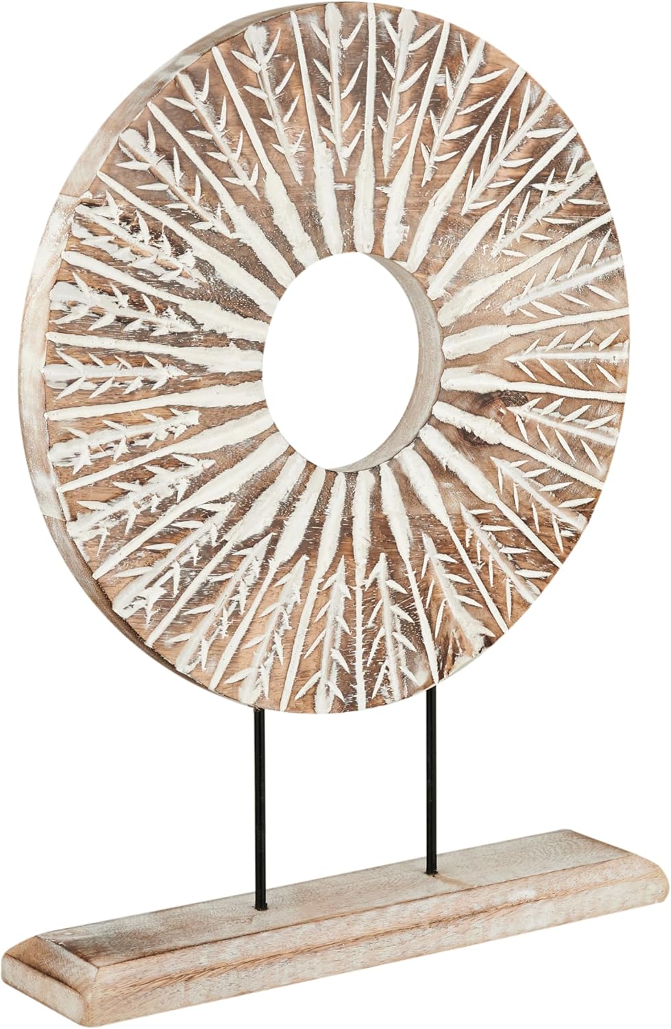 Housewarming Gifts Farmhouse Table Sculpture Home Decor Statue Mandala Carved for Modern Home 10" x 14", Living Room, Fireplace Mantel Shelf, Table and Entryway Decor Stand (Design 1)