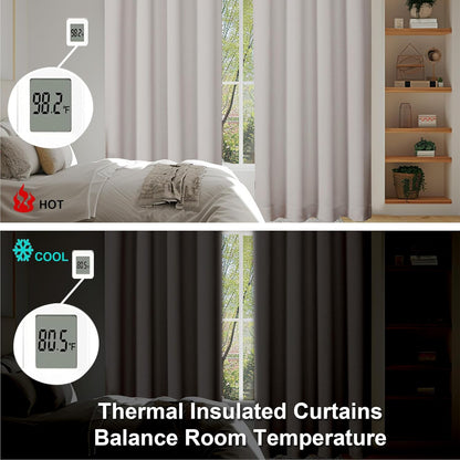 Simplebrand Ava Sage Green Blackout Curtains for Bedroom 63 Inch Length 2 Panels Set, Solid Thermal Insulated Energy Saving Rod Pocket Window Treatment Curtains Blackout Drapes, W40 x L63 Inch, Sage - Colors A