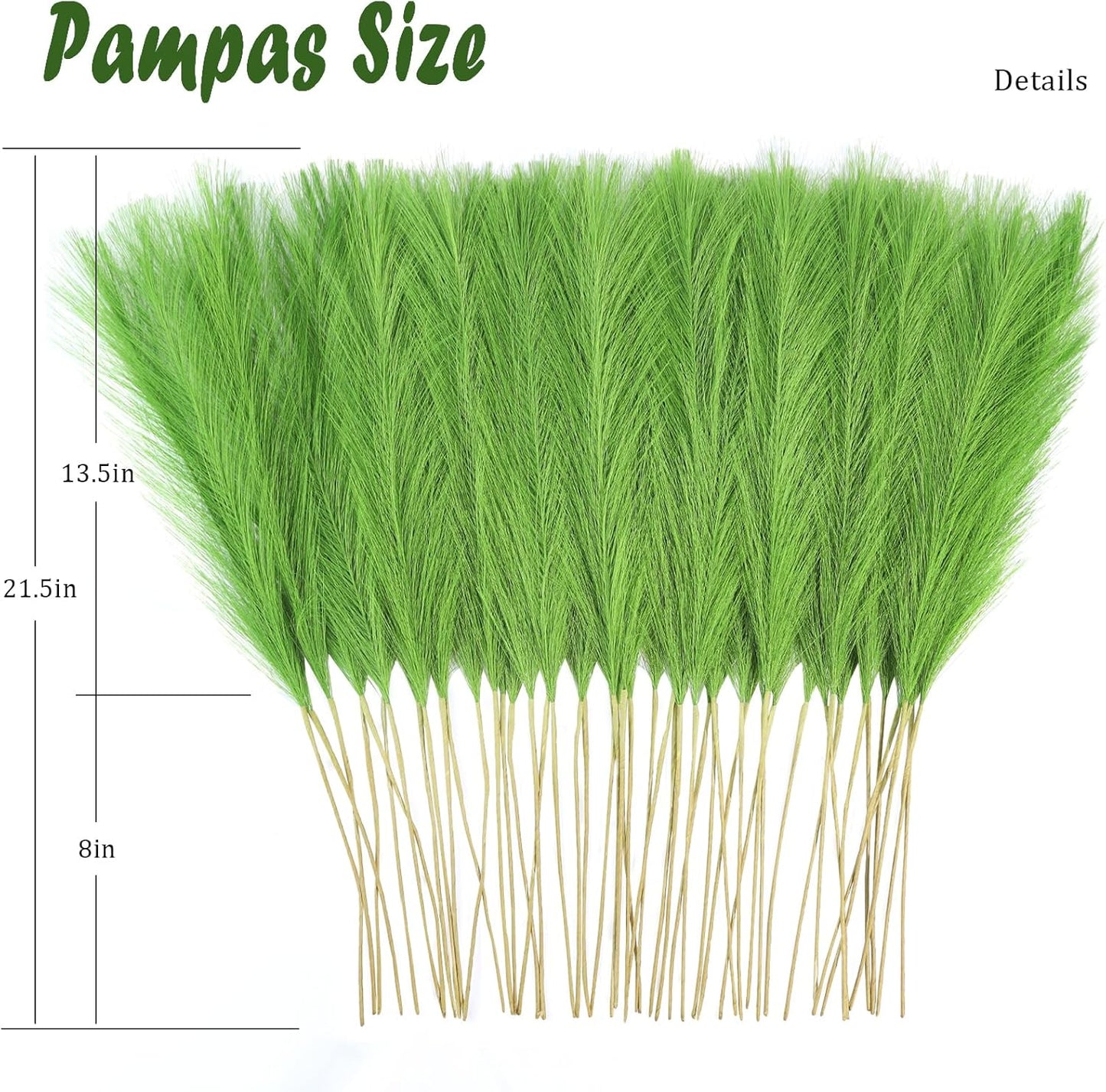 obbsie 50pcs Pink Faux Pampas Grass Decor, 21.6" Short Artificial Floral Branches Vase Filler Flower Arrangement for Home Wedding Boho Outdoor Decor