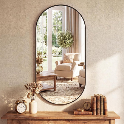 Sweetcrispy 20"x30" Arched Gold Bathroom Mirrors for Wall, Bathroom Mirrors for Over Sink, Metal Framed with HD Shatter-Proof Glass for Entryway, Living Room, Bedroom