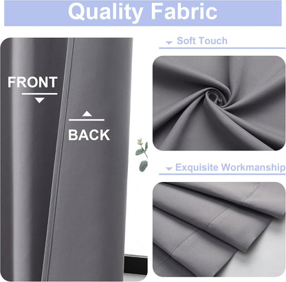 Simplebrand Ava Sage Green Blackout Curtains for Bedroom 63 Inch Length 2 Panels Set, Solid Thermal Insulated Energy Saving Rod Pocket Window Treatment Curtains Blackout Drapes, W40 x L63 Inch, Sage - Colors B