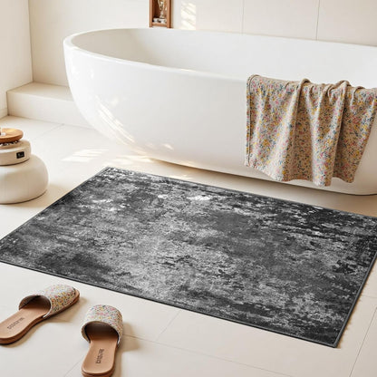 Ompaa 2x6 Rug Runners for Hallways Kitchen Runner Rug Non Slip Washable Grey Long Runner Rugs with Rubber Backing Soft Abstract Carpet Runner for Hallways, Kitchen, Bedroom, Bathroom, Entryway - Colors B