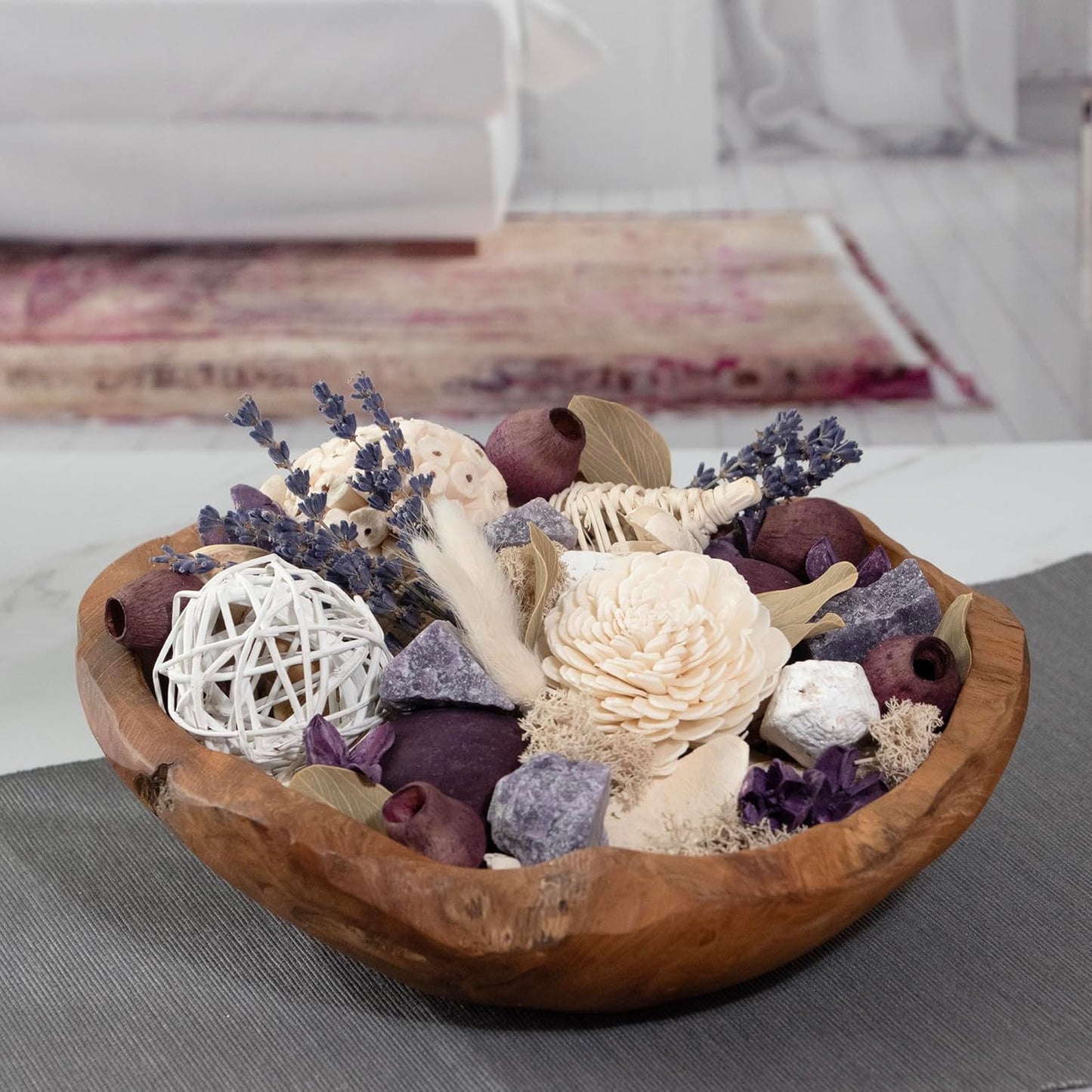 ANDALUCA Maison Box Fragrance Potpourri Decorative Vase & Bowl Filler Home Décor (Coconut Sandalwood)