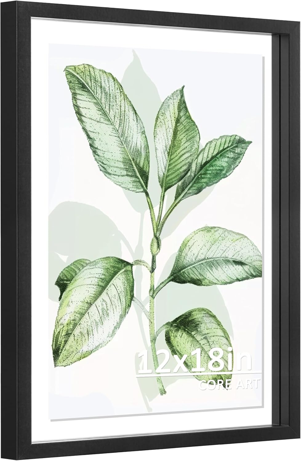 CORE ART 8x10 Floating Picture Frame,Double Plexglass Floating Frame for 5x7,4x6 Pictures,Wall or Tabletop Display,Black