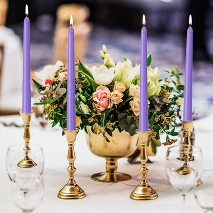 KONNI 0.87×10 Inch Ivory Taper Candles, Unscented and Smokeless Tall Candlesticks, 10 Pack Tapered Candles with Cotton Wicks, Long Burning, Ideal for Weddings, Dinner Parties, and Home Décor