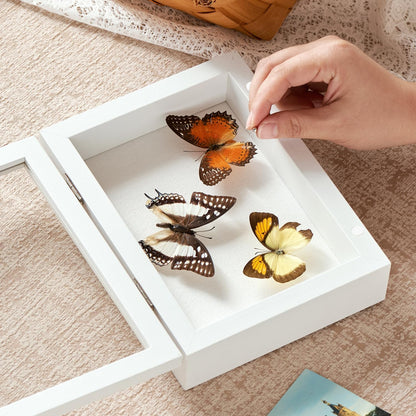 8x10 Deep Shadow Box Picture Frame Display Case with Linen Back and Stand,Real Glass Black Shadow Memory Box Frame 8x10 for Flower Baby Pet Wedding Photo Art Craft Memorial Wall Decor Gift