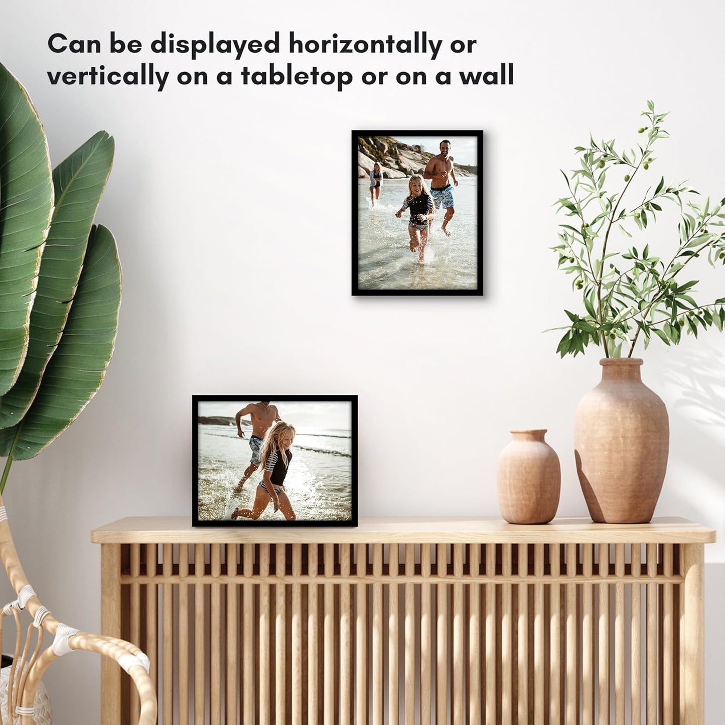 Americanflat 24x36 Poster Frame with Polished Plexiglass - Streamline Collection - Thin Border Picture Frame for Wall Display - Hanging Hardware Included - Black - Colors A