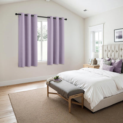 MIULEE Blackout Curtains for Bedroom Living Room 2 Panels, Thermal Insulated Room Darkening Drapes Grommet Noise Reducing Light Blocking Window Treatments 63 Inches Long 40x63 Inch Black - Colors B