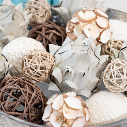 ANDALUCA Decorative Balls Bag Bowl Filler Home Decor (Beige)
