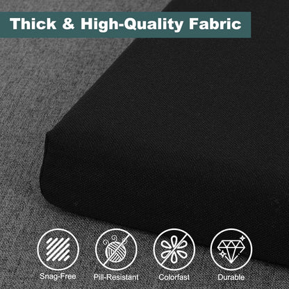 baibu 48 Inch Bench Cushion, Dual-Layer Design Memory Foam Indoor Bench Cushion, Non-Slip Standard Size Rectangle Seat Pad with Ties, 48x16x2Inch, Beige