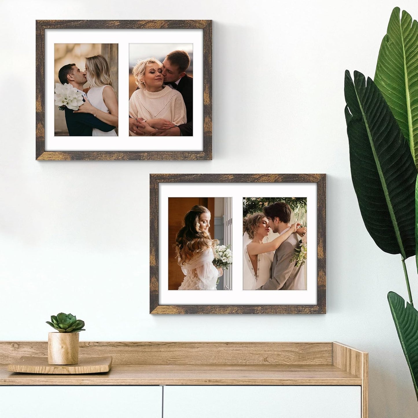 DUENPY 14x26 Collage Picture Frame 4x6 Collage Picture Frame Displays Twelve 4x6 inch Photos Available Horizontal Wall Mounting Display and Vertical Black - Colors B