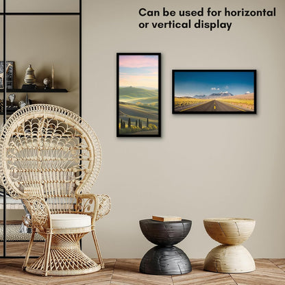 Americanflat 24x36 Poster Frame with Polished Plexiglass - Streamline Collection - Thin Border Picture Frame for Wall Display - Hanging Hardware Included - Black - Colors D