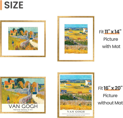 upsimples 8x10 Picture Frame, Display Pictures 5x7 with Mat or 8x10 Without Mat, Wall Hanging Photo Frame, Black, 1 Pack - Colors B