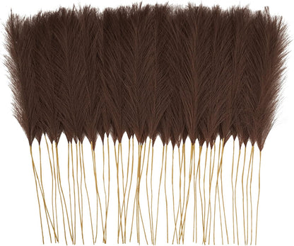 obbsie 50pcs Pink Faux Pampas Grass Decor, 21.6" Short Artificial Floral Branches Vase Filler Flower Arrangement for Home Wedding Boho Outdoor Decor