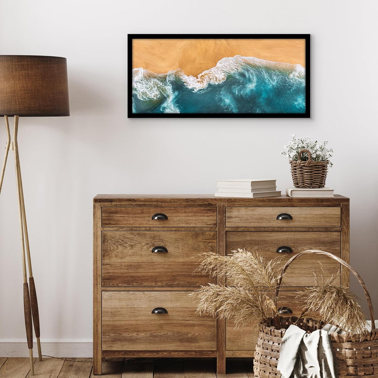 Americanflat 12x18 Poster Frame with Shatter-Resistant Glass - Signature Collection - Gallery-Style Frames Made of Engineered Wood - Photo Frame for Wall Display - Black - Colors A
