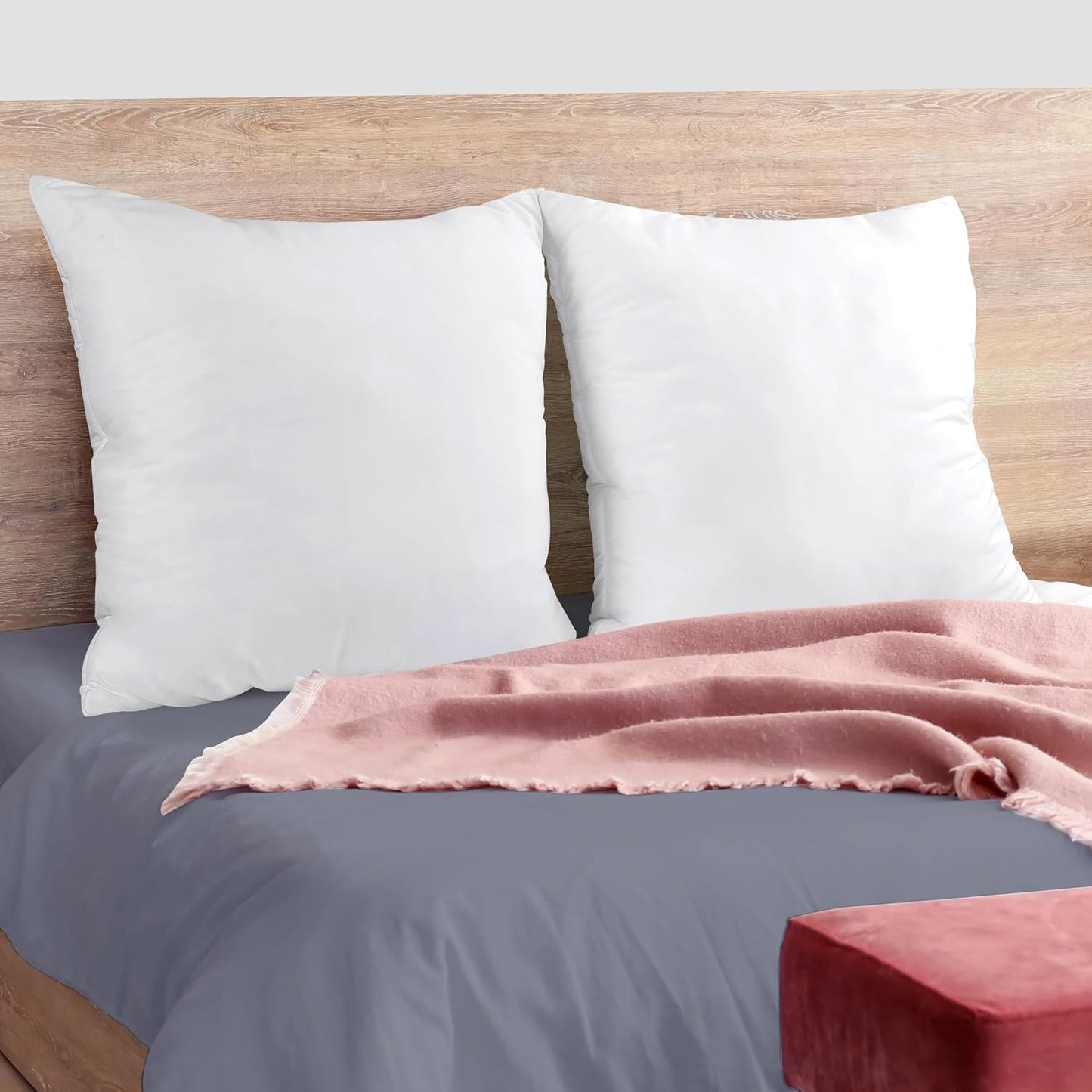 Utopia Bedding 18x18 Pillow Inserts, Set of 2, White – Indoor Decorative Throw Pillows for Bed, Sofa & Couch – Soft, Supportive & Fluffy Cushion Inserts