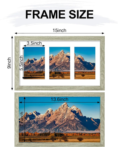 Vittanly 11x14 Collage Picture Frame, Displays 5Pcs 4x6 Pictures with Mat or 1Pcs 11x14 without Mat for Wall Mounting, Picture Frames Collage Wall Decor in Black, 1 Pack