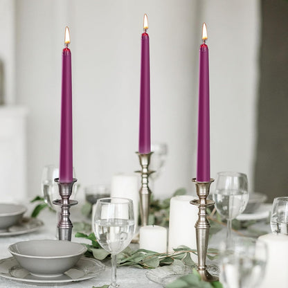 KONNI 0.87×10 Inch Ivory Taper Candles, Unscented and Smokeless Tall Candlesticks, 10 Pack Tapered Candles with Cotton Wicks, Long Burning, Ideal for Weddings, Dinner Parties, and Home Décor