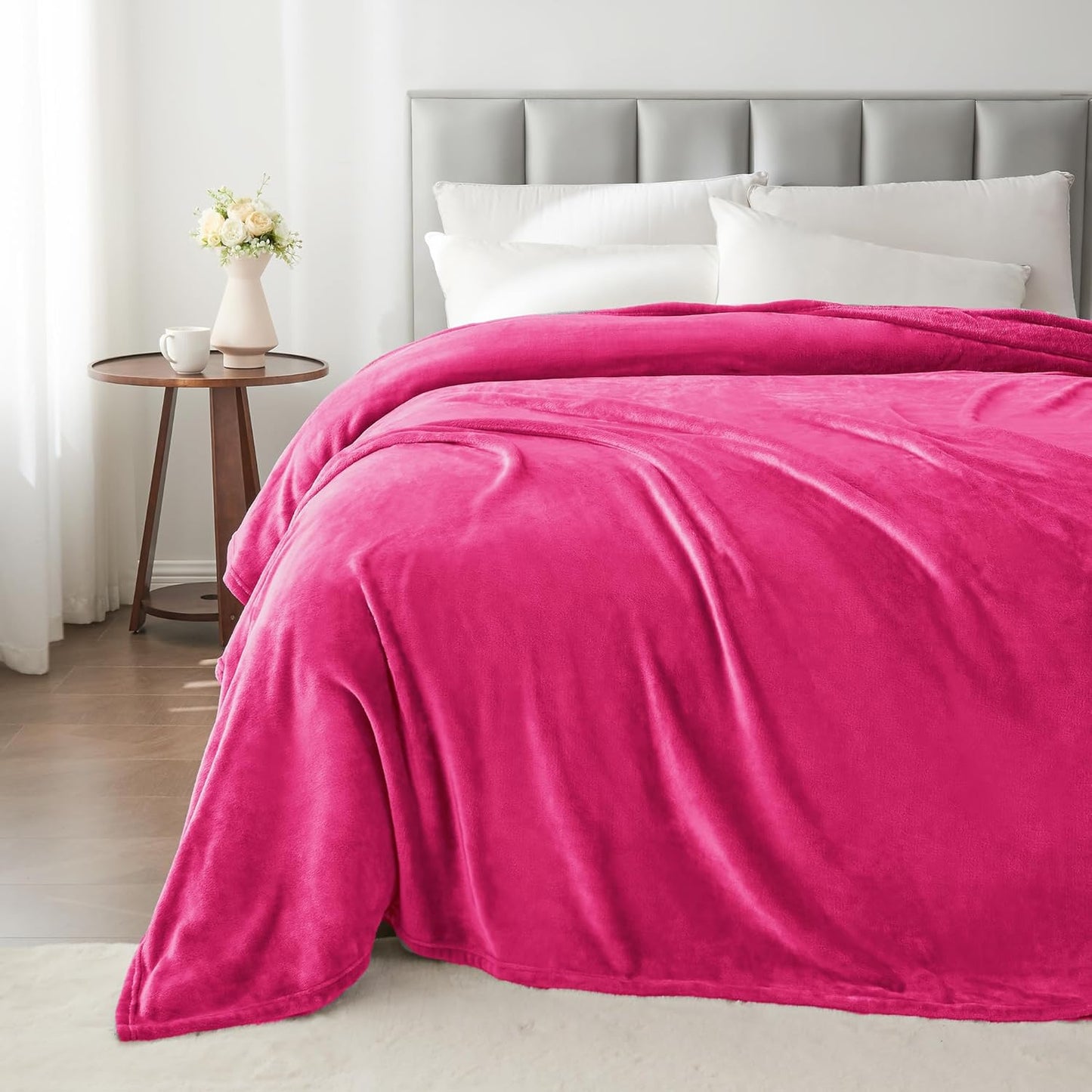 BEDELITE Fleece Blanket Black Throw Blankets for Couch & Bed, Luxury Plush Cozy Fuzzy Blanket 50x60 inches, Super Soft Warm Lightweight Throw Blanket for Travel Camping - Colors A