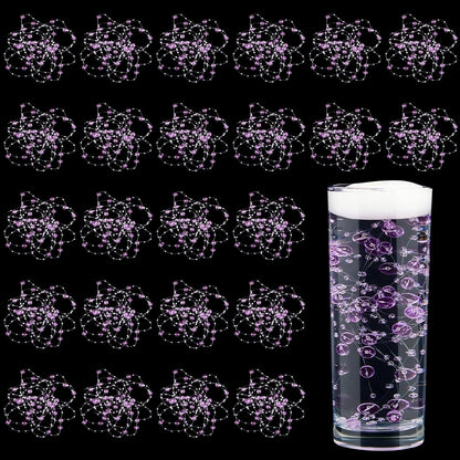 Tondiamo 24 Pcs Artificial Pearl String for Floating Candle Faux Pearls Beads String Garland Centerpiece Decoration for Vases Filler Wedding Spring Holiday Party Decor(Gold)