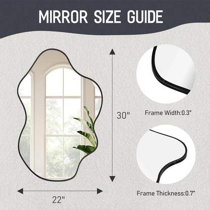 White Round Mirror 30 Inch, Circle Wall Mirrors for Bathroom, Bedroom Living Room or Entryway