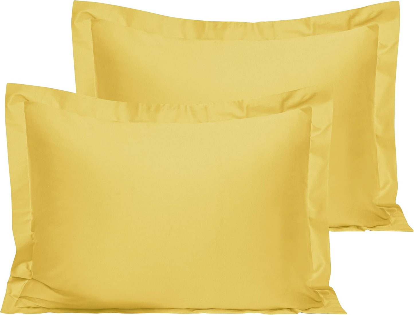 NTBAY Cotton 26x26 Euro Sham Covers - 500 Thread Count Egyptian Cotton Euro Pillow Covers, 2 Pack Super Soft and Breathable 26x26 Pillow Covers, Square Pillow Cases, White